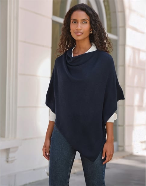 Organic Cashmere Gassato Poncho